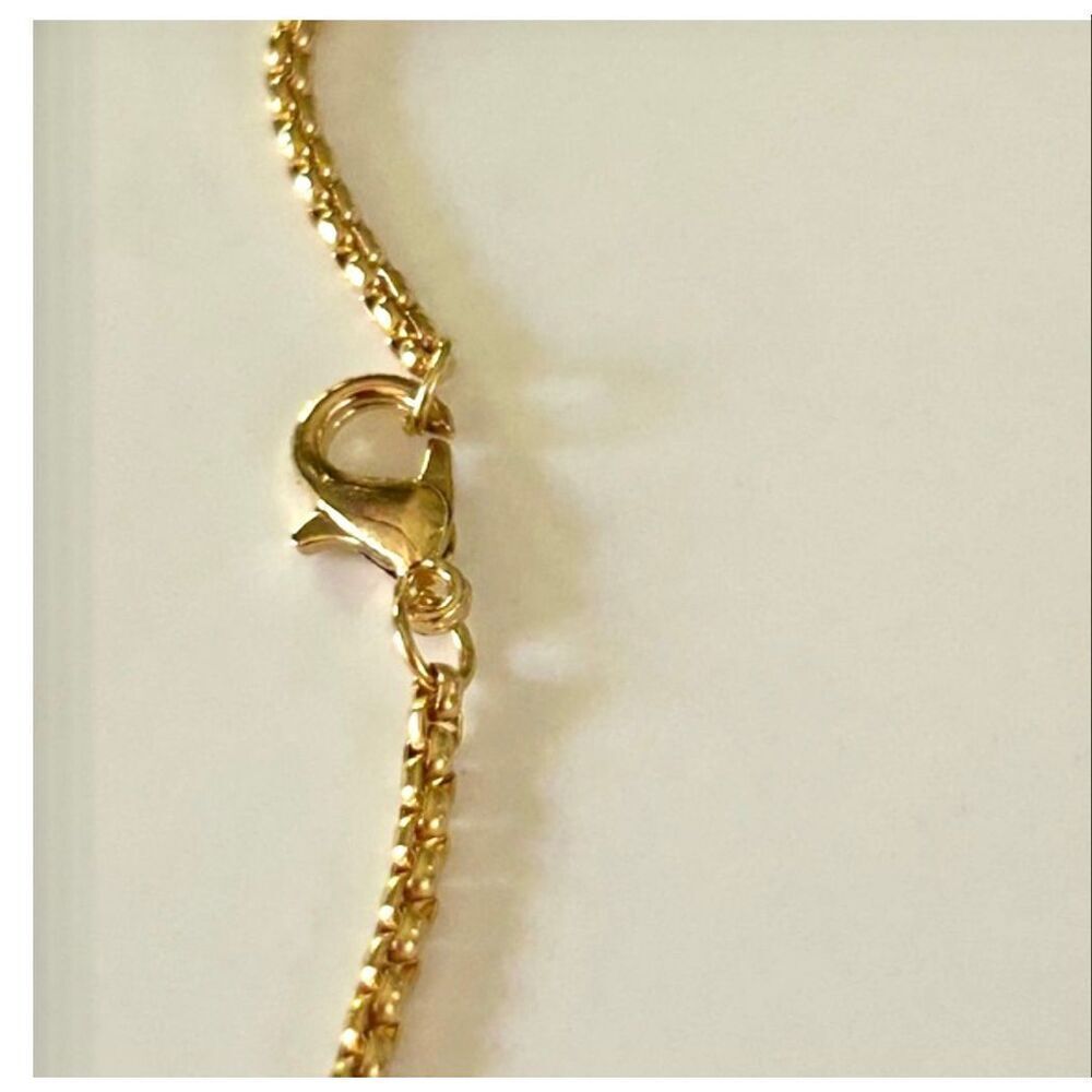 NWT Effy Lobster Clasp Box Chain Necklace Gold-tone Size 24" - Picture 4 of 5